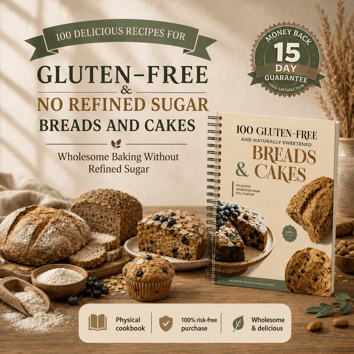 The Ultimate Proper Slice Collection | Gluten-Free Baking No Refined Sugar | Paperback Book | 100 Bakery-Style Bread & Cake Recipes
